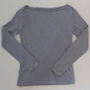 Ann Taylor boatneck striped T-shirt